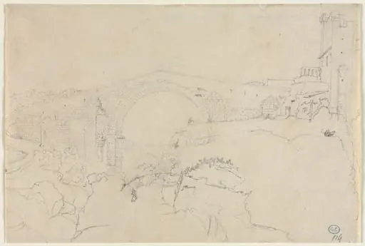 The Ponte dell'Abbadia at Vulci, by Jean Auguste Dominique Ingres