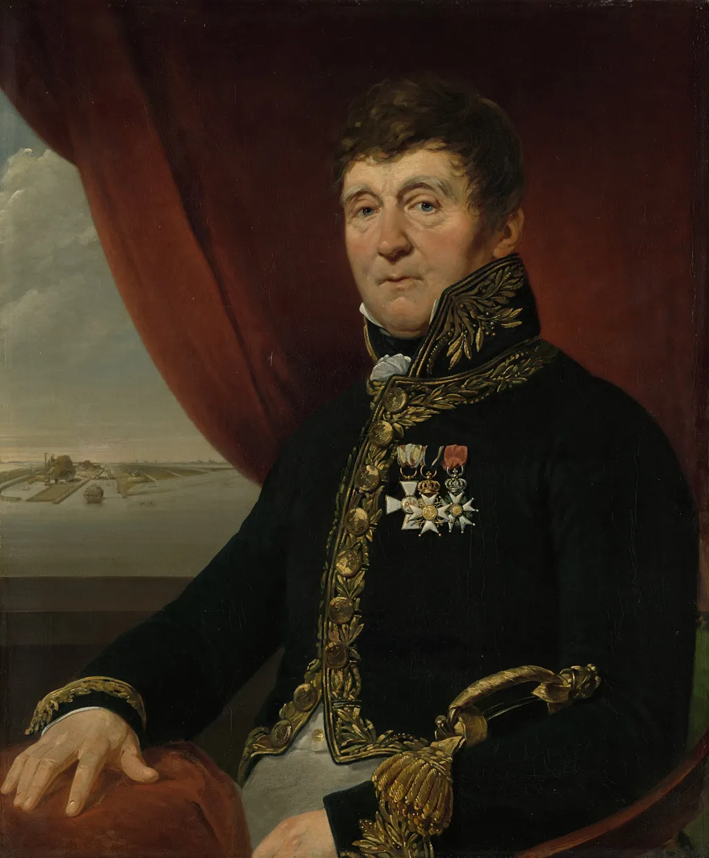 Jan Blanken, Hydraulic engineer involved in the development of the Dutch water system, by Jean Augustin Daiwaille, oil, 1825