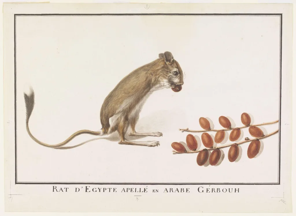 Rat dEgypte apellé en Arabe Gérbouh, by Jean-Baptiste Adanson, watercolor, 1786