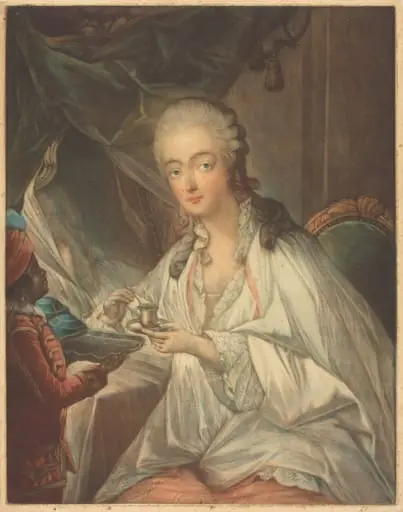 Jeanne Bécu, Comtesse Du Barry, Being Offered a Cup of Coffee by Zamor, by Jean-Baptiste André Gautier-Dagoty
