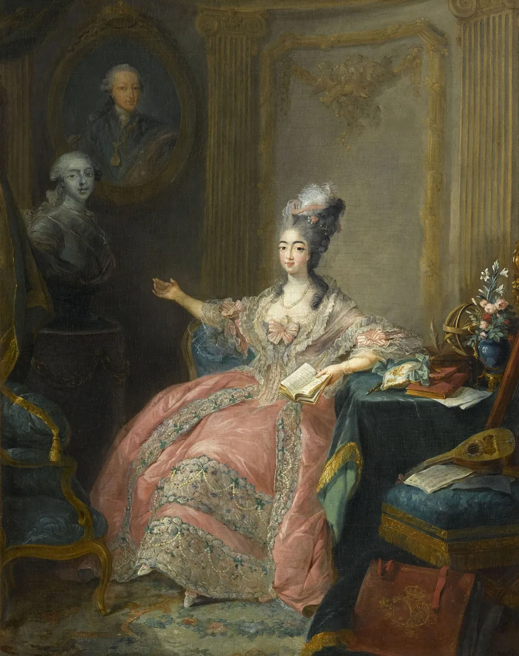 Marie-Joséphine-Louise de Savoie, Countess of Provence, by Jean-Baptiste André Gautier-Dagoty, oil