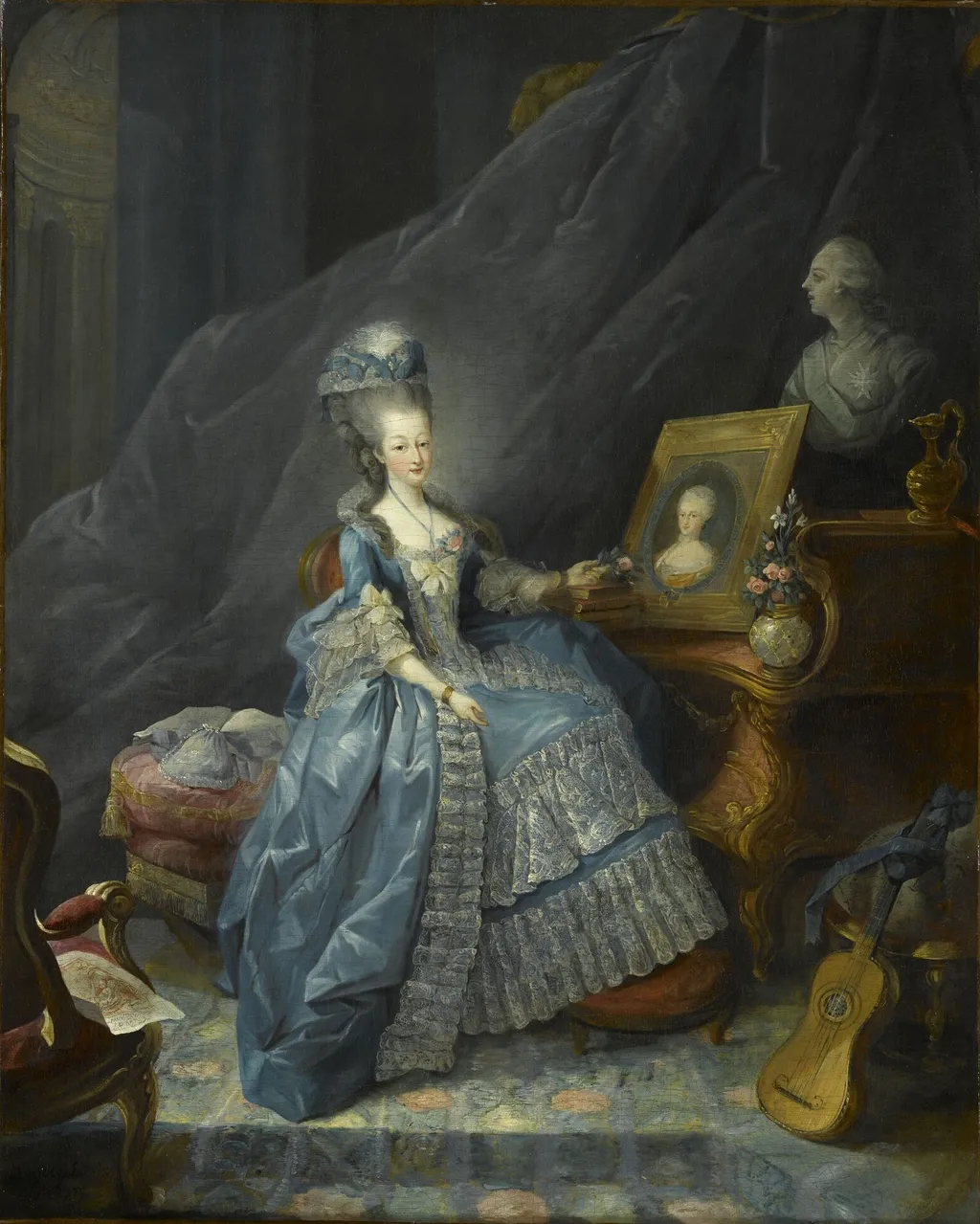 Marie-Thérèse of Savoy, Countess of Artois (1756-1805), by Jean-Baptiste André Gautier-Dagoty, oil, 1775