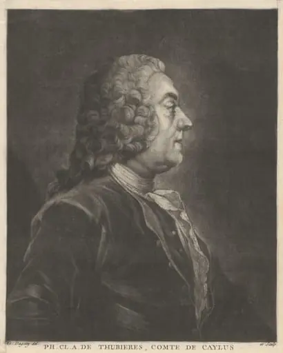 Ph. Cl. A. de Thubières, Comte de Caylus, by Jean-Baptiste André Gautier-Dagoty