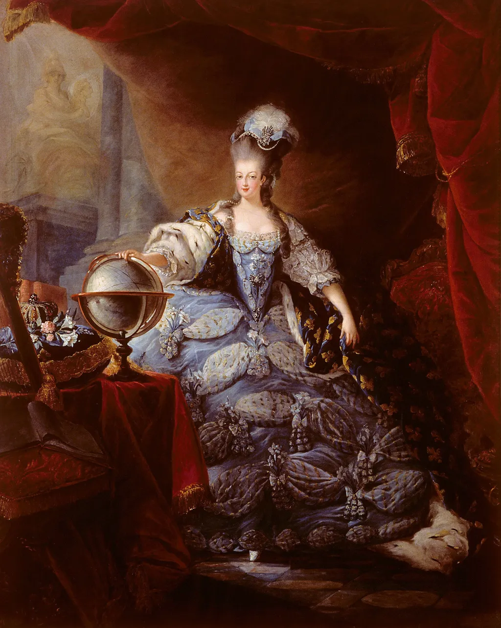 Portrait of Marie-Antoinette of Austria, by Jean-Baptiste André Gautier-Dagoty, oil, 1775