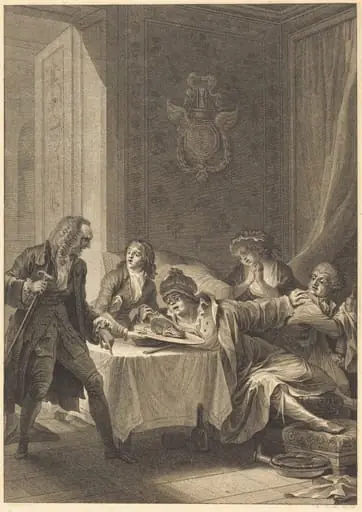 Le glouton, by Jean-Baptiste Blaise Simonet