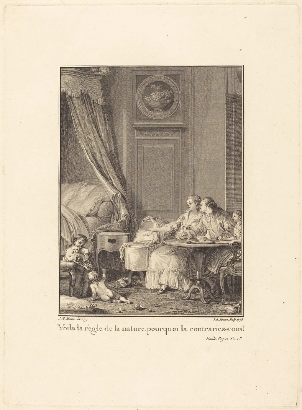 Voilà la règle de la nature, pourquoi la contrariez-vous?, by Jean-Baptiste Blaise Simonet, ink, 1778