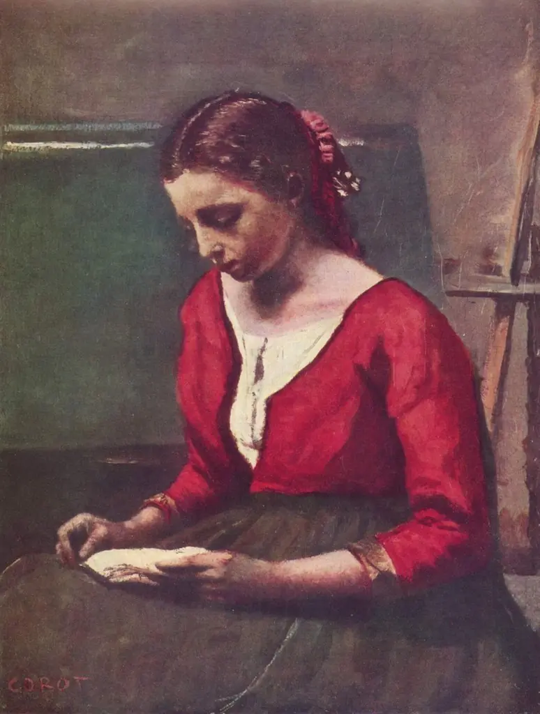 A Girl Reading, by Jean Baptiste Camille Corot