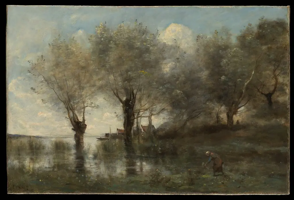 A Pond in Picardy, by Jean Baptiste Camille Corot