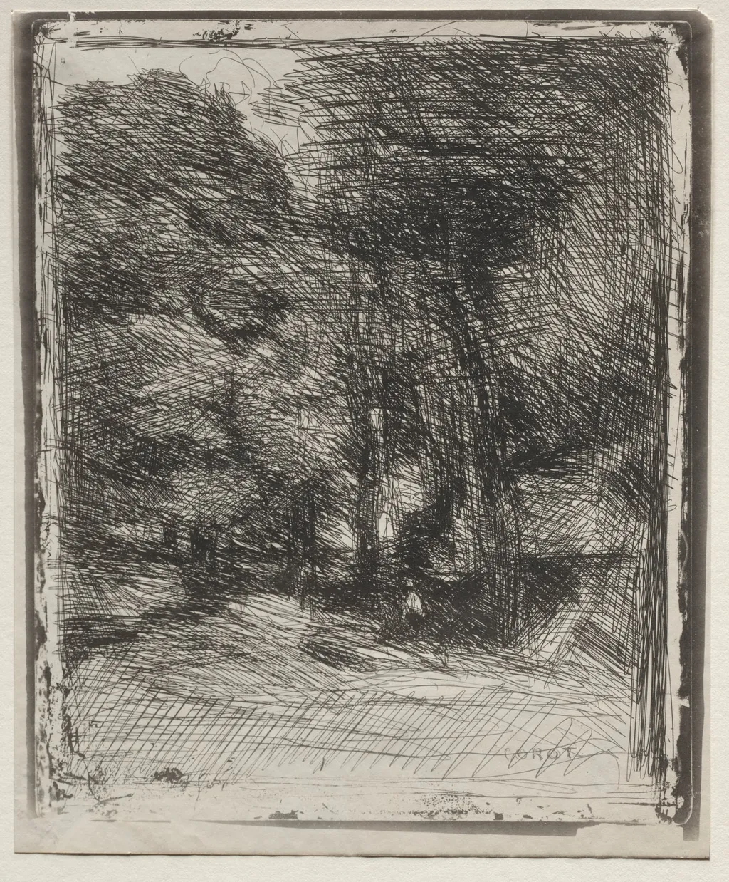 A Souvenir of the Bas-Bréau, by Jean Baptiste Camille Corot, 1858