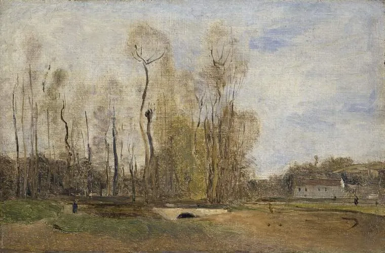 Auvers-sur-Oise: La mare à Daubigny, by Jean Baptiste Camille Corot, unspecified, 1857