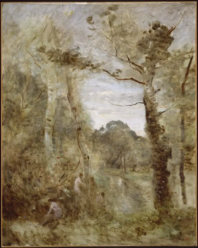 Bathers in a Clearing, by Jean Baptiste Camille Corot