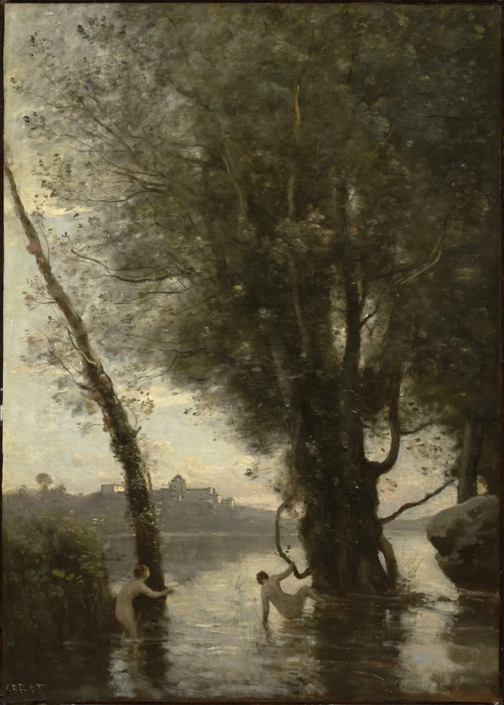 Bathers of the Borromean Isles, by Jean Baptiste Camille Corot, oil, 1867