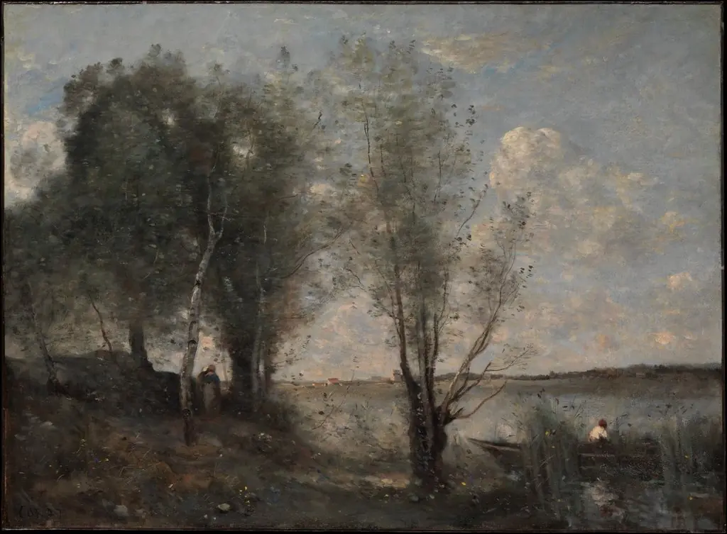 Boatman among the Reeds, by Jean Baptiste Camille Corot