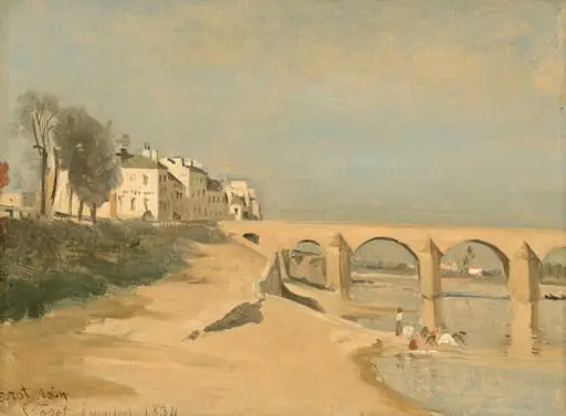 Bridge on the Saône River at Mâcon, by Jean Baptiste Camille Corot