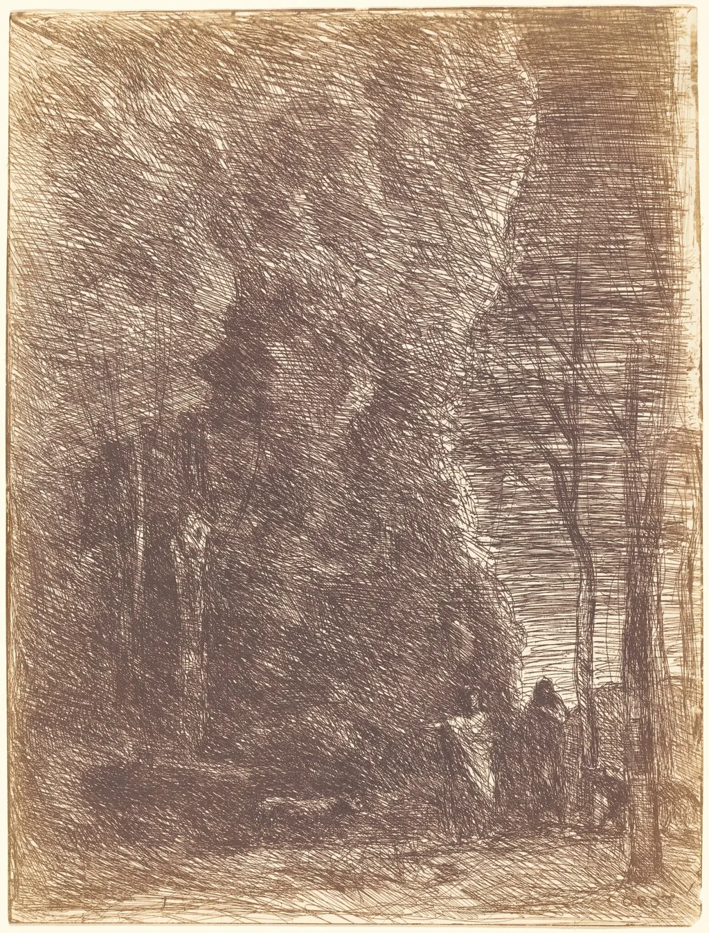 Dante and Virgil (Dante et Virgile), by Jean Baptiste Camille Corot, 1858