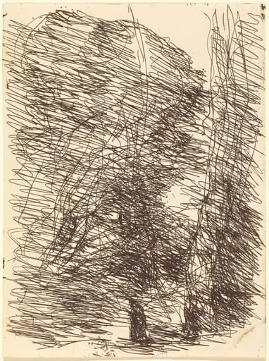 Dreamer under Tall Trees (Le Reveur sous les grands arbres), by Jean Baptiste Camille Corot