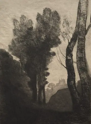 Environs of Rome, by Jean Baptiste Camille Corot
