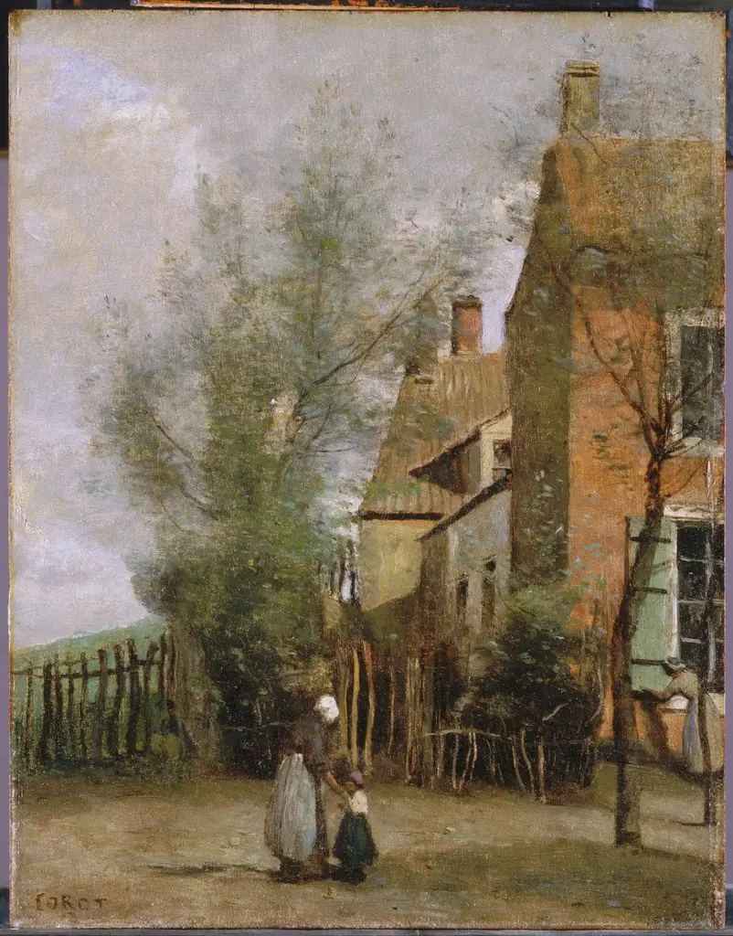 House in the Village of Saint-Martin, near Boulogne-sur-Mer, by Jean Baptiste Camille Corot