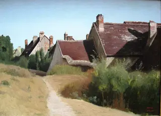 Houses near Orléans, by Jean Baptiste Camille Corot, 1830