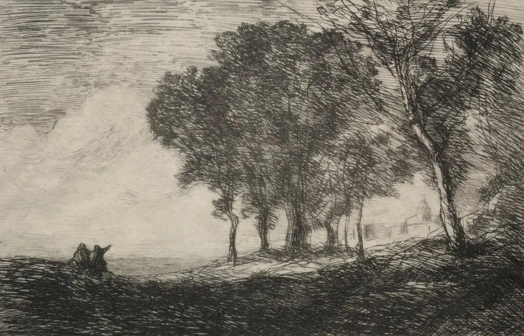 Italian Landscape, by Jean Baptiste Camille Corot, 1865