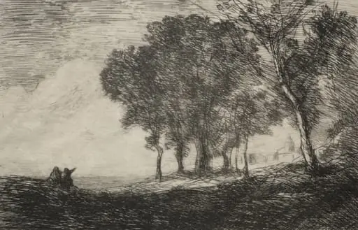 Italian Landscape, by Jean Baptiste Camille Corot