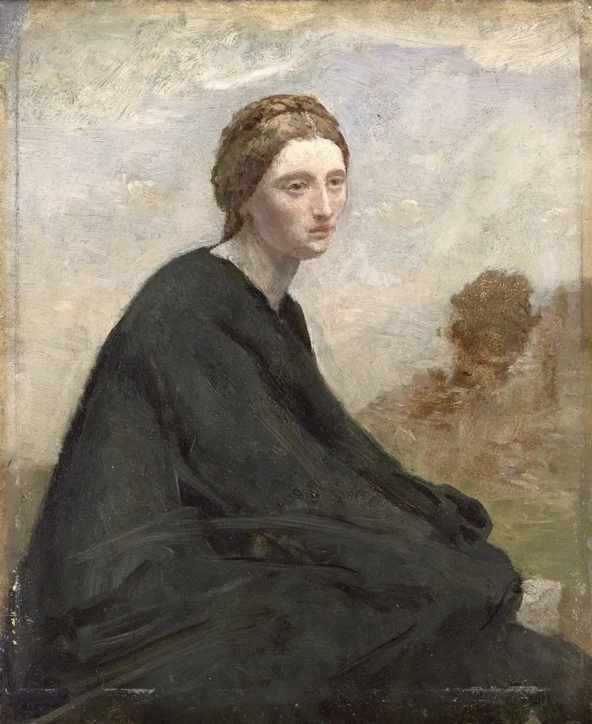 La méditation, by Jean Baptiste Camille Corot