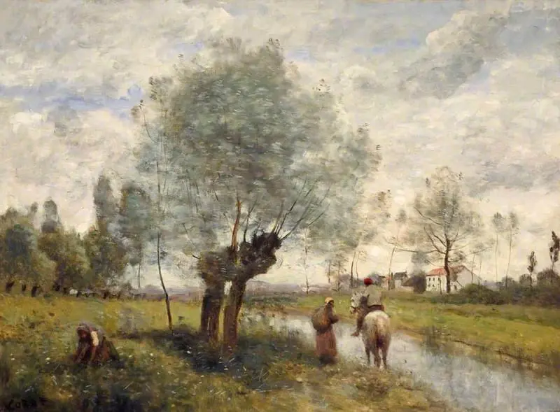 Landscape at Coubron, by Jean Baptiste Camille Corot