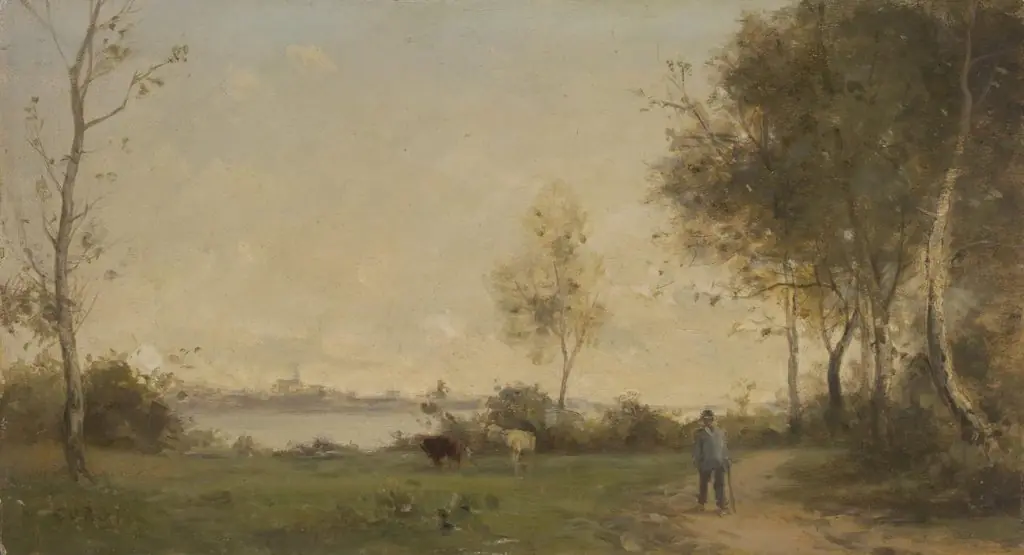 Landscape sketch, by Jean Baptiste Camille Corot