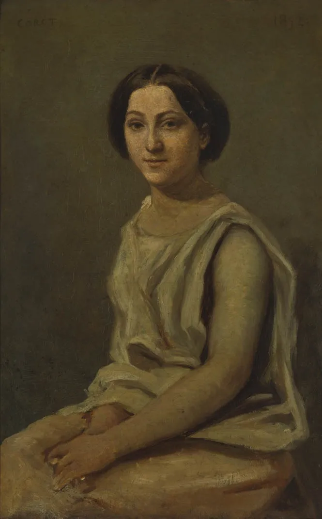 Louise Audiat, by Jean Baptiste Camille Corot, oil, 1852