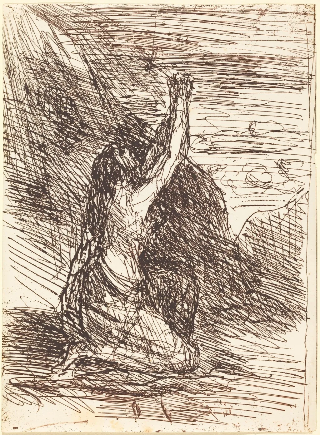 Mary Magdalene Kneeling (Madeleine a genoux), by Jean Baptiste Camille Corot, 1858