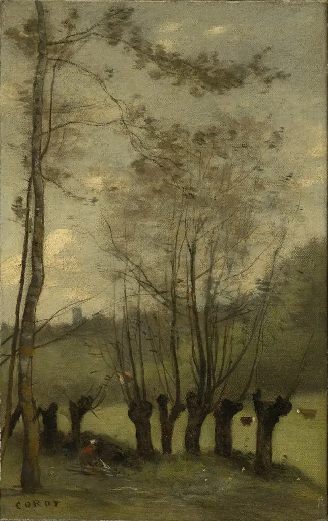 Meadow with Willows, Montlhéry, by Jean Baptiste Camille Corot