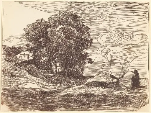 Poet's Dwelling (La Demeure du poete), by Jean Baptiste Camille Corot