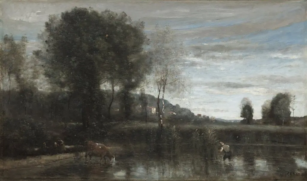 Pond at Ville-d'Avray, by Jean Baptiste Camille Corot