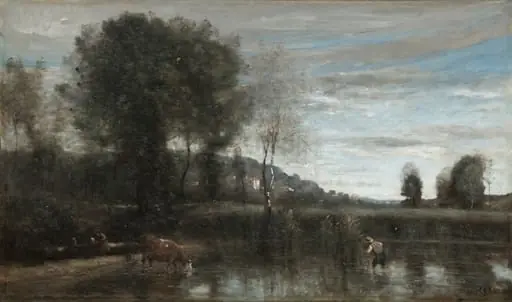 Pond at Ville-d'Avray, by Jean Baptiste Camille Corot