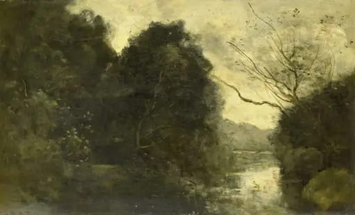 Pond in the Woods, by Jean Baptiste Camille Corot