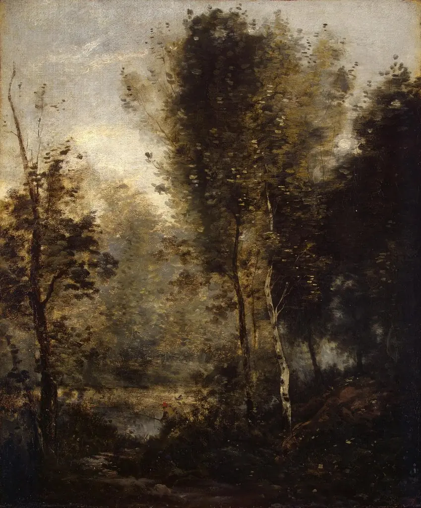 Pool in the Wood, by Jean Baptiste Camille Corot