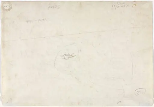 Sketch for a Landscape (verso), by Jean Baptiste Camille Corot