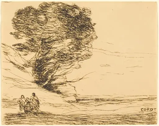 Souvenir of Antibes (Souvenir d'Antibes), by Jean Baptiste Camille Corot