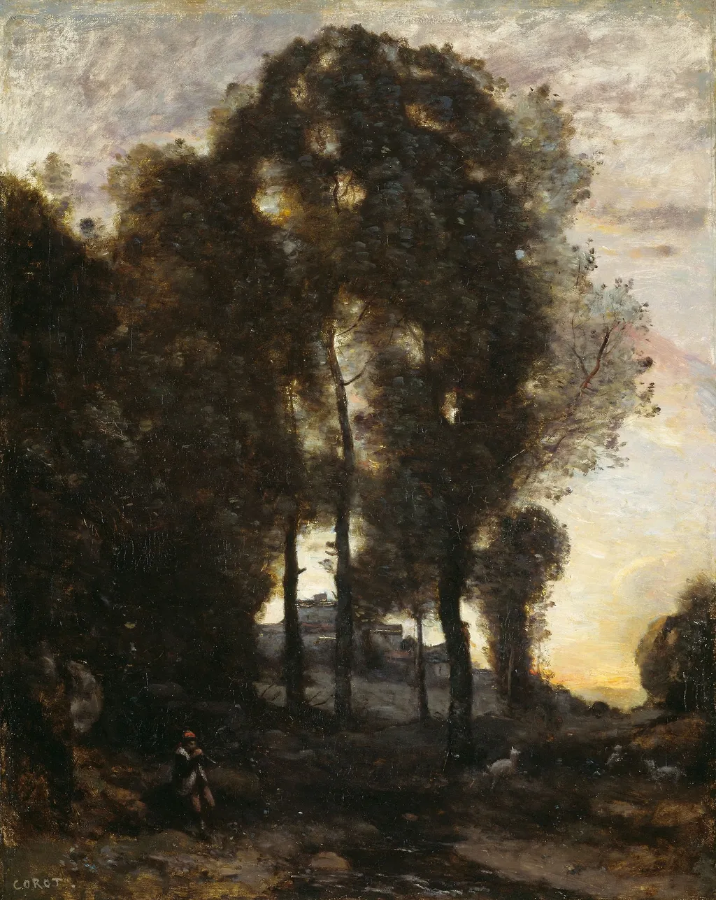 Souvenir of Italy, by Jean Baptiste Camille Corot, oil, 1857