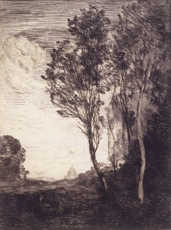 ''Souvenir of Italy'', by Jean Baptiste Camille Corot, unspecified, 1866