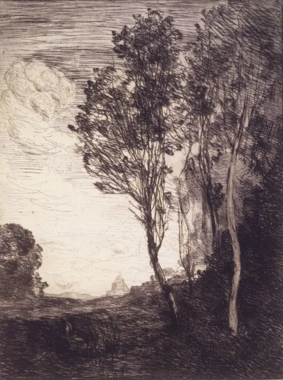 ''Souvenir of Italy'', by Jean Baptiste Camille Corot