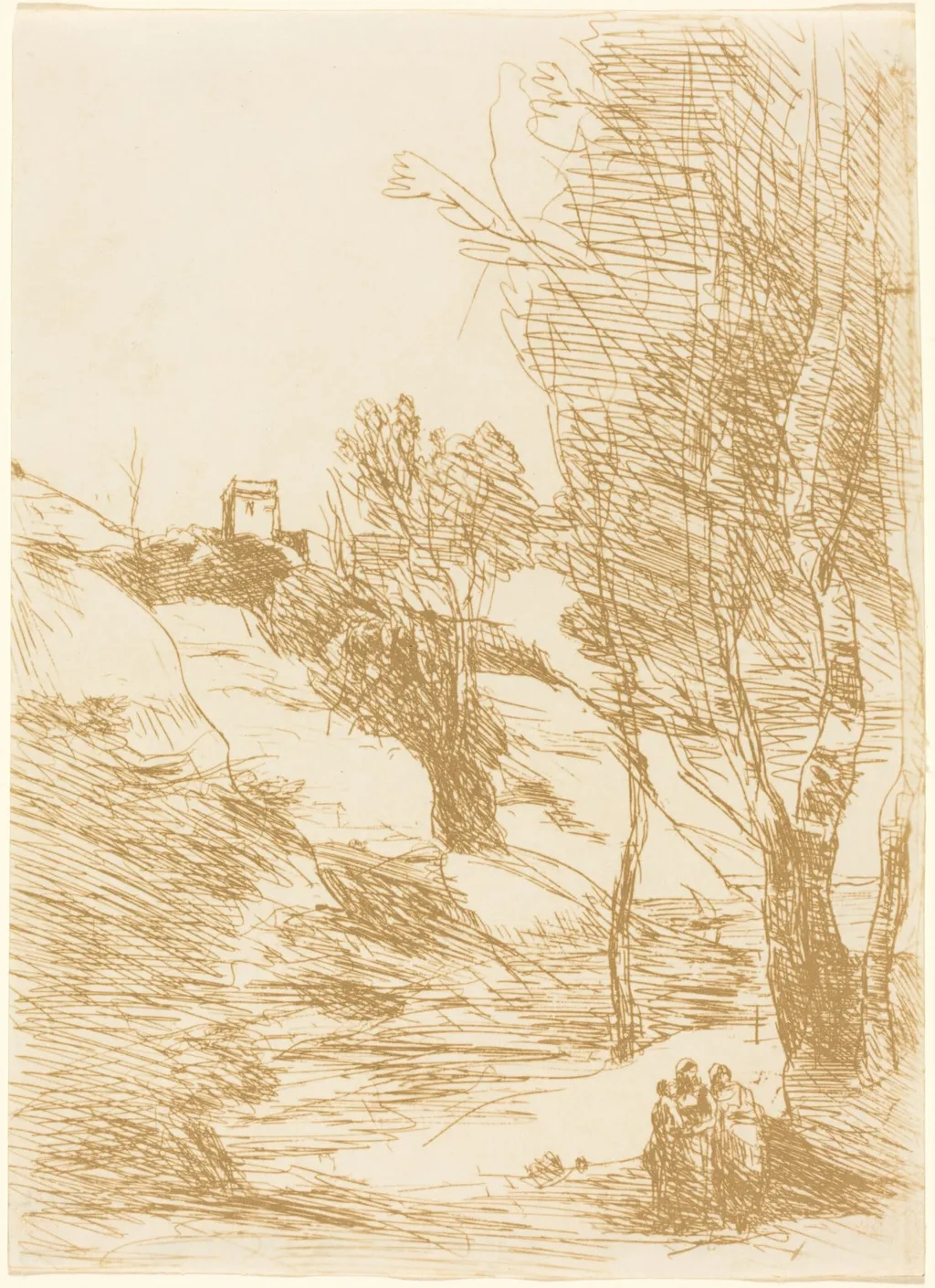 Souvenir of Salerno (Souvenir de Salerne), by Jean Baptiste Camille Corot, 1871