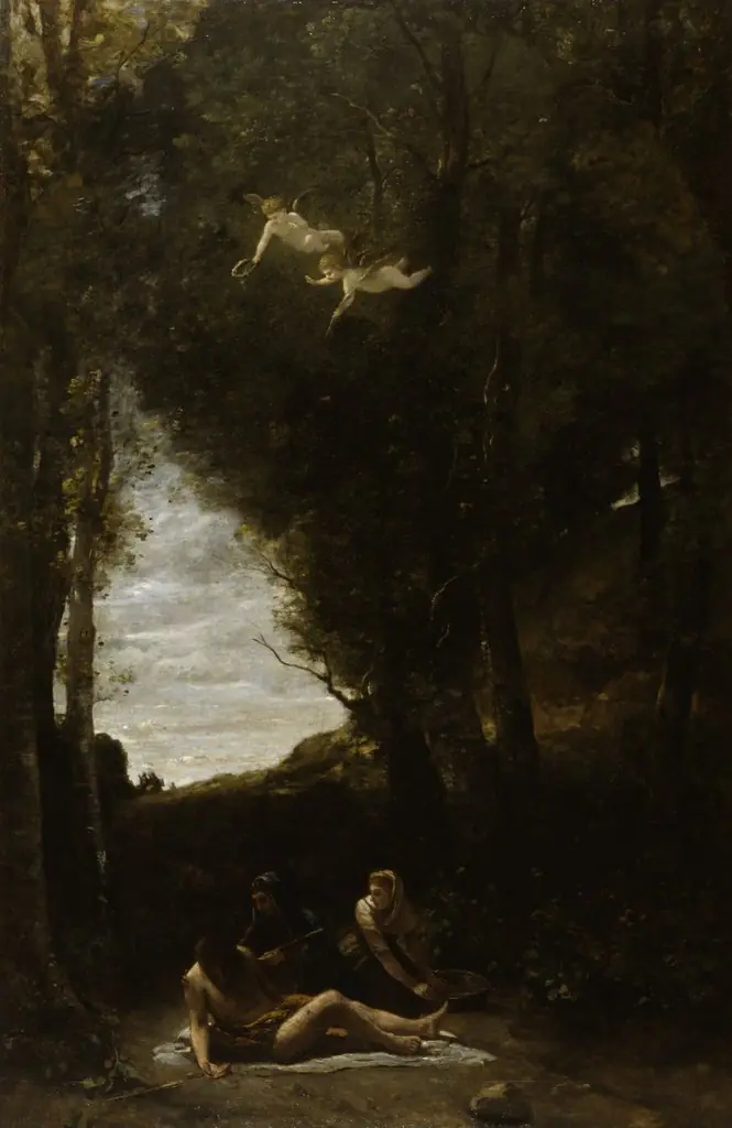 St. Sebastian Succoured by Holy Women, by Jean Baptiste Camille Corot