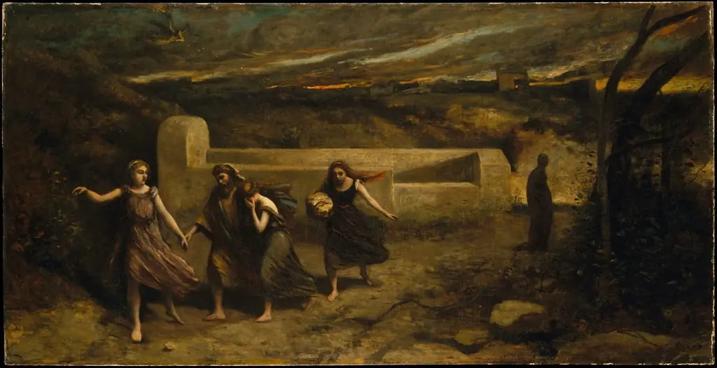 The Burning of Sodom, by Jean Baptiste Camille Corot, 1850