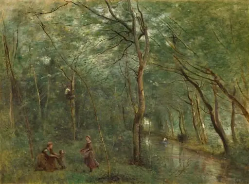 The Eel Gatherers, by Jean Baptiste Camille Corot