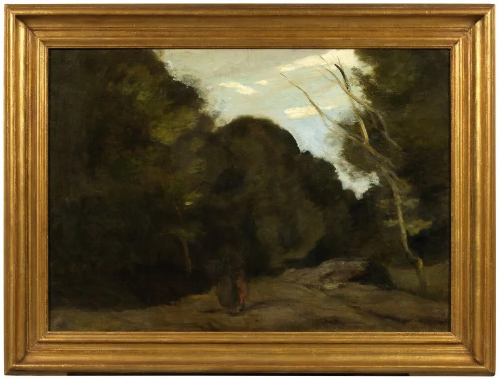 The Forest, by Jean Baptiste Camille Corot, oil, 1845
