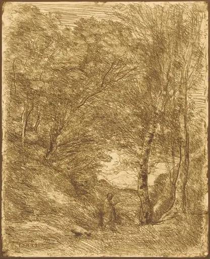 The Gardens of Horace (Les Jardins d'Horace), by Jean Baptiste Camille Corot