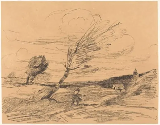 The Gust of Wind (Le Coup de vent), by Jean Baptiste Camille Corot