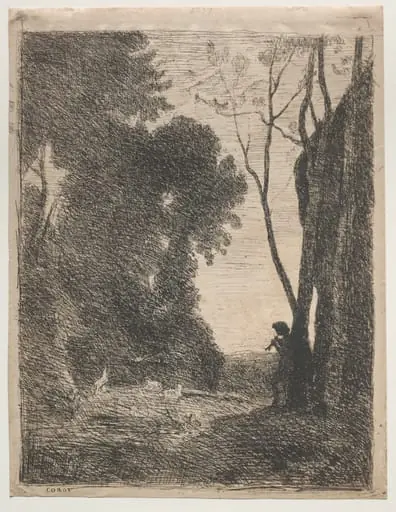 The Little Shepherd, by Jean Baptiste Camille Corot