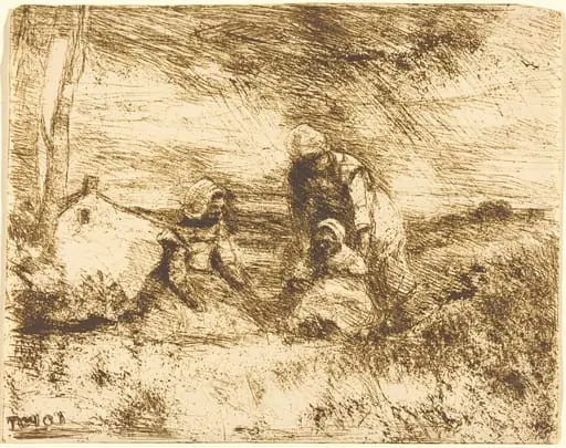 The Little Sister (La Petite Soeur), by Jean Baptiste Camille Corot